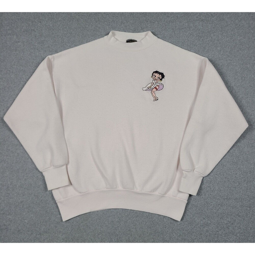 Vintage Betty Boop Changes Crewneck Sweatshirt Womens Sz M Pink Marilyn Monroe